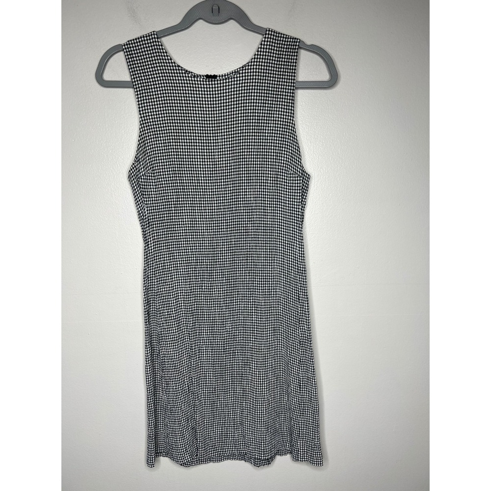 VTG 90s Express Compagnie Internationale Gingham Check Sleeveless Mini Dress 5/6